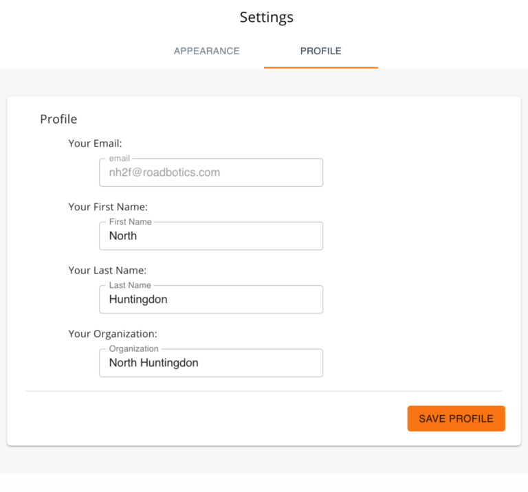 Image of user setting page 1