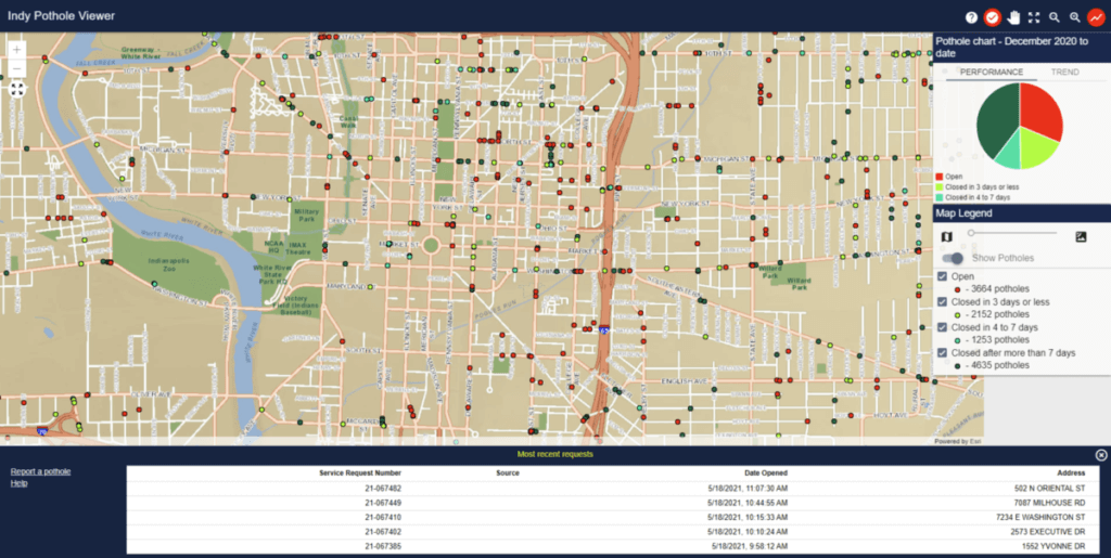 indianapolis pothole viewer