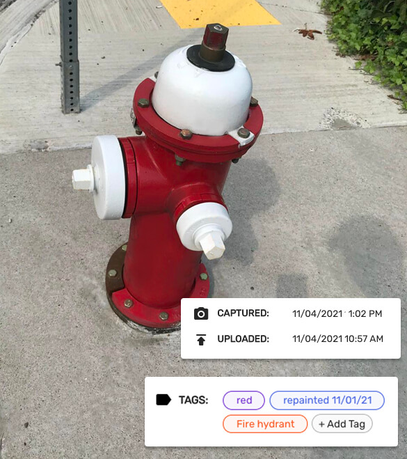 repainted red fire hydrant