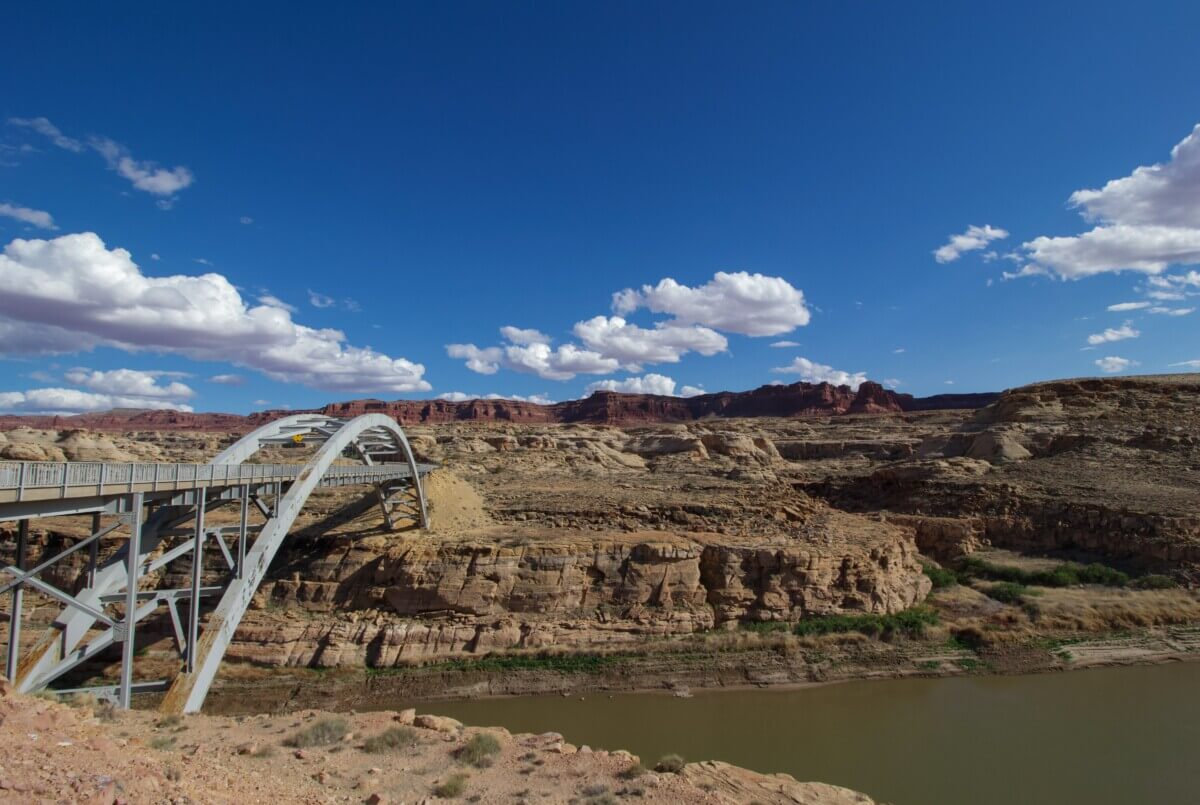 Bridge through mountains in COlorado