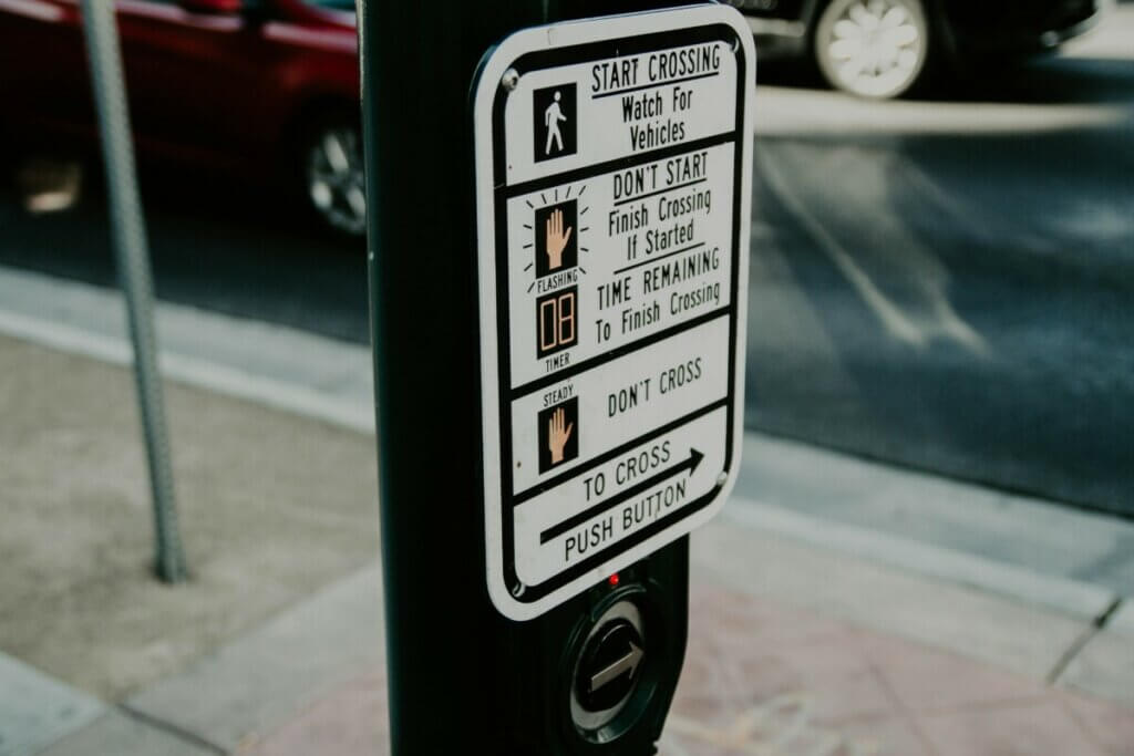 crosswalk signal sign