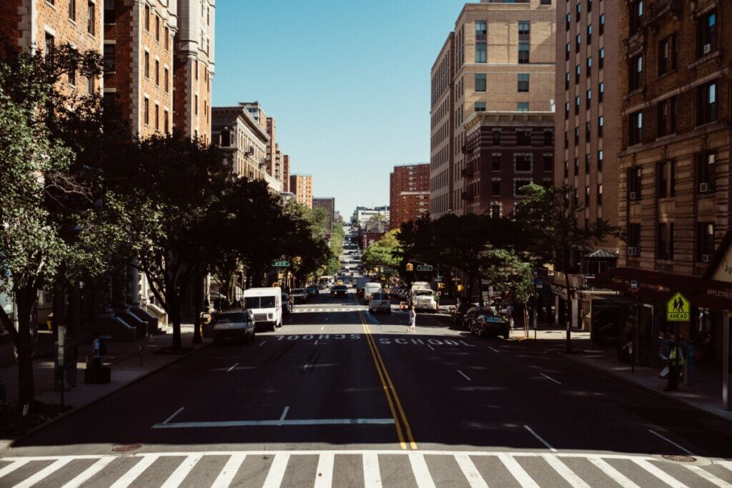 Crosswalk on city street