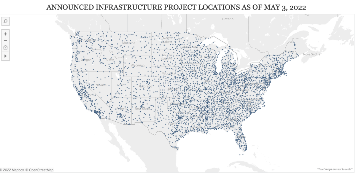 Infrastructure Project Locations Map